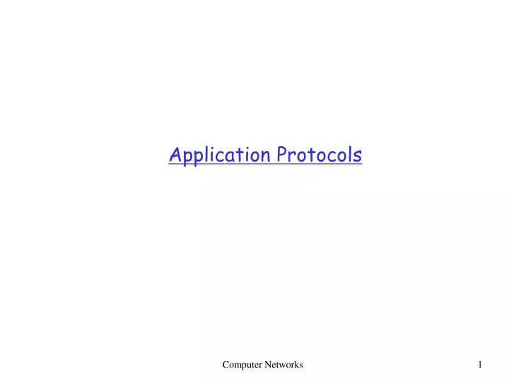 application protocols