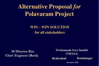 Alternative Proposal for Polavaram Project