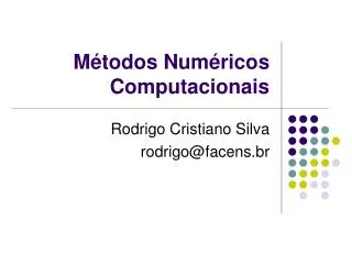 m todos num ricos computacionais