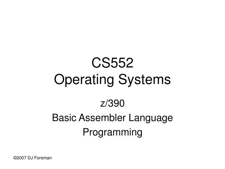 cs552 operating systems