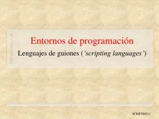 entornos de programaci n
