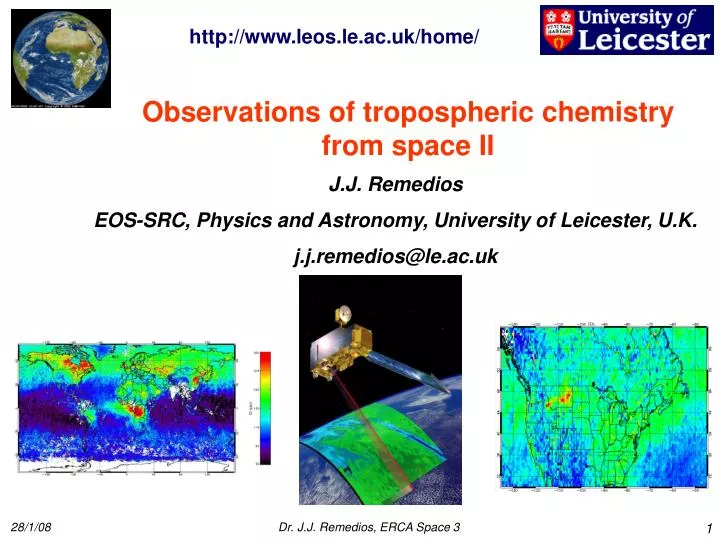 observations of tropospheric chemistry from space ii