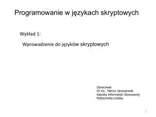 programowanie w j zykach skryptowych