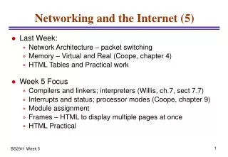Networking and the Internet (5)