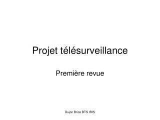 projet t l surveillance