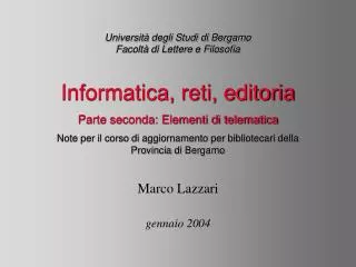 universit degli studi di bergamo facolt di lettere e filosofia
