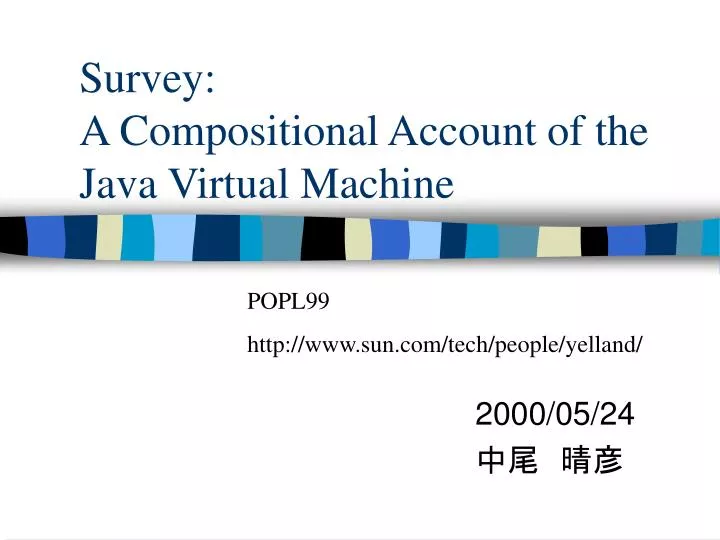 survey a compositional account of the java virtual machine