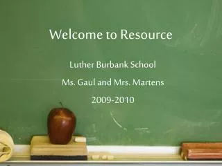 Welcome to Resource