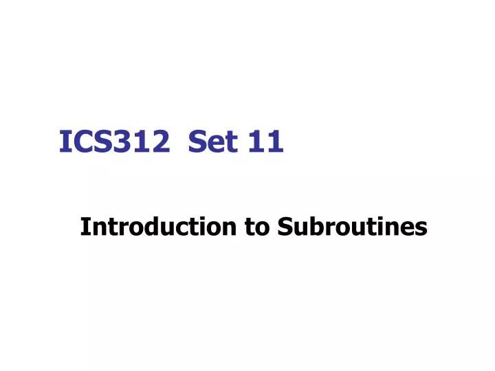 ics312 set 11