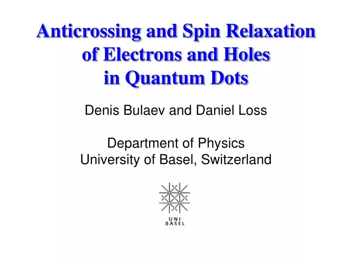 anticrossing and spin relaxation of electrons and holes in quantum dots