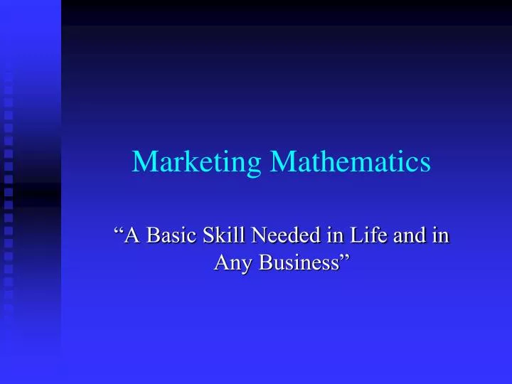 marketing mathematics