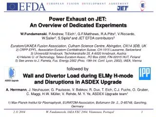 Power Exhaust on JET: An Overview of Dedicated Experiments