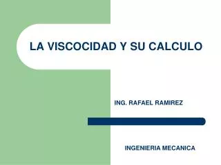 la viscocidad y su calculo