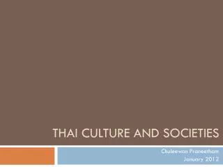 Thai culture and societies
