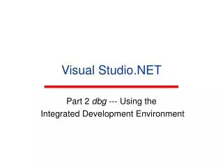 Visual Studio.NET