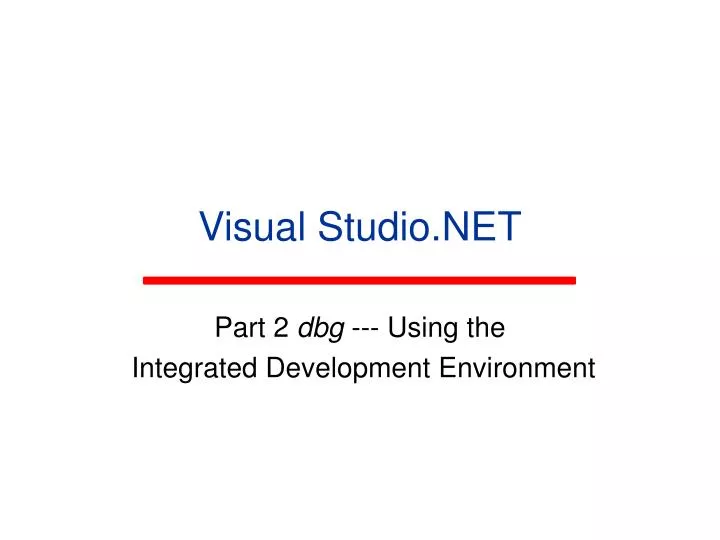 visual studio net