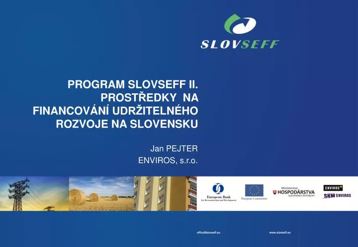 program slovseff ii prost edky na financov n udr i te l n ho rozvoj e na slovensku