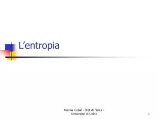 l entropia