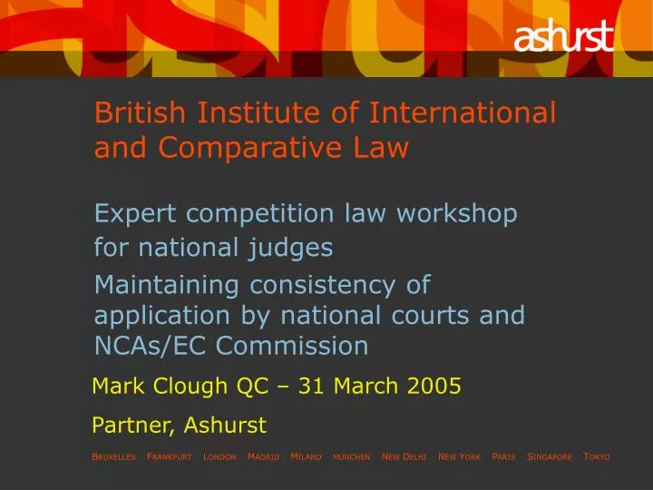 british institute of international and comparative law