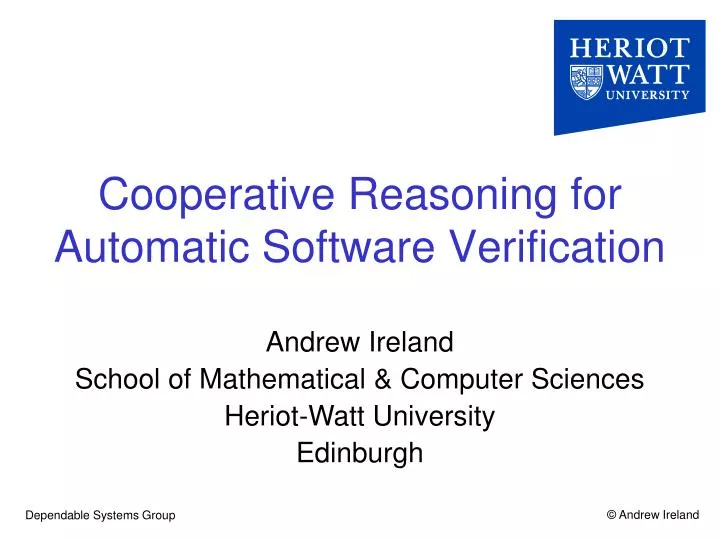 cooperative reasoning for automatic software verification