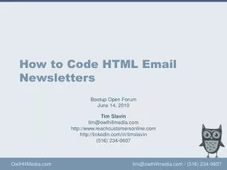 How to Code HTML Email Newsletters