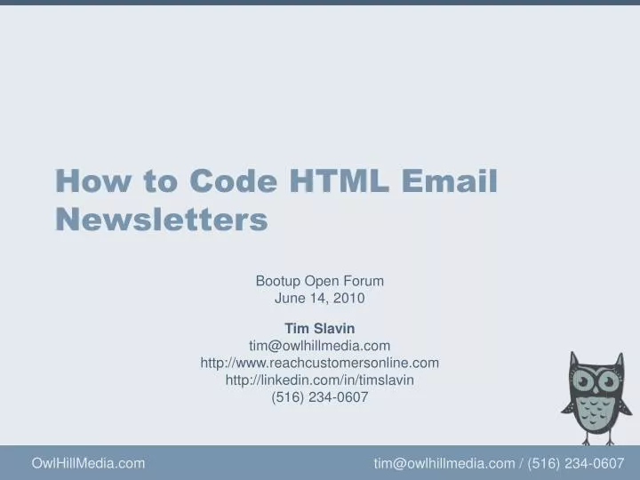 how to code html email newsletters