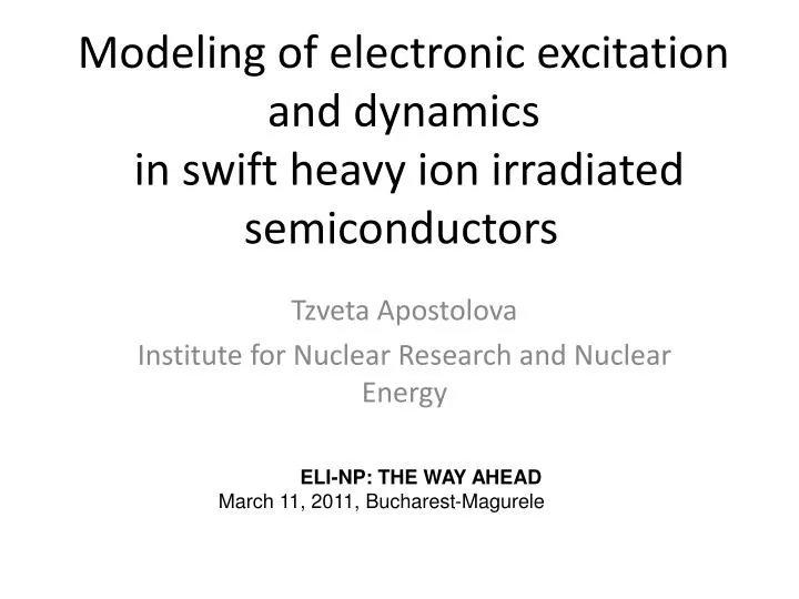 modeling of electronic excitation and dynamics in swift heavy ion irradiated semiconductors