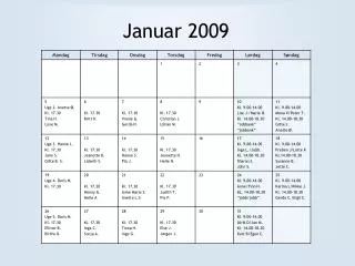 januar 2009