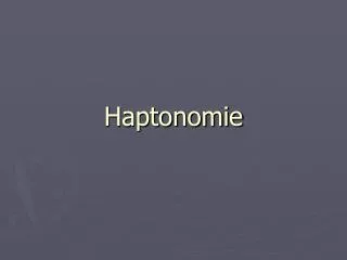 haptonomie