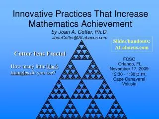 Innovative Practices That Increase Mathematics Achievement