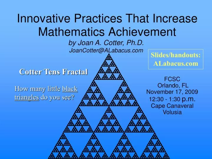 innovative practices that increase mathematics achievement