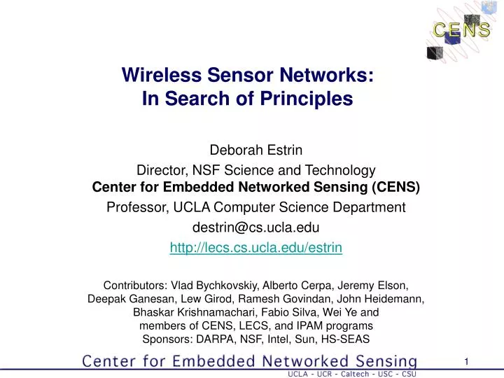 wireless sensor networks in search of principles