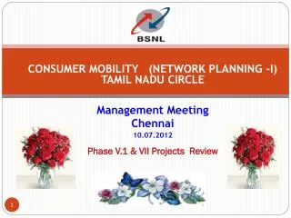 CONSUMER MOBILITY (NETWORK PLANNING -I) TAMIL NADU CIRCLE Management Meeting Chennai