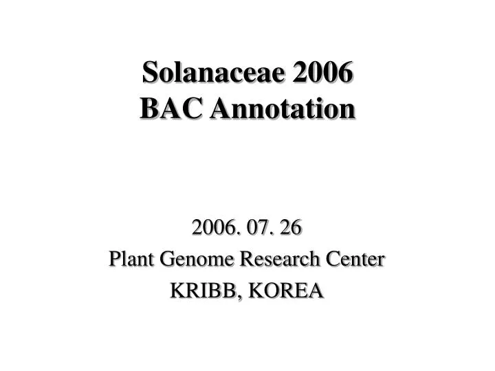 solanaceae 2006 bac annotation