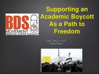 Supporting an Academic Boycott As a Path to Freedom