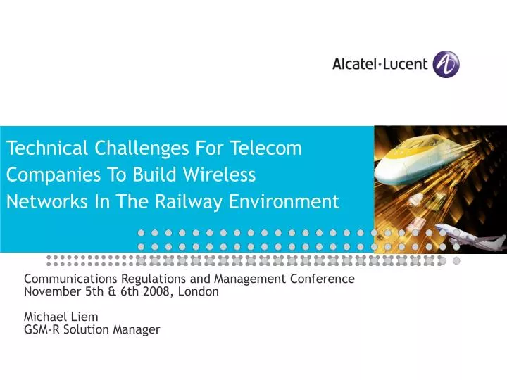 technical challenges for telecom companies to build wireless networks in the railway environment