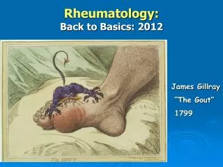 Rheumatology: Back to Basics: 2012