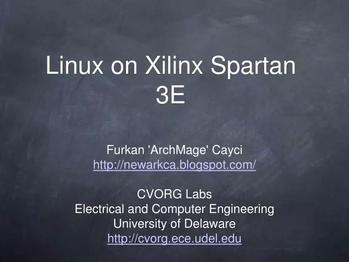 linux on xilinx spartan 3e