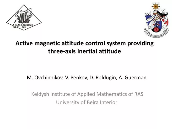 active magnetic attitude control system providing three axis inertial attitude