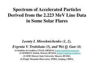 Spectrum of Accelerated Particles Derived from the 2.223 MeV Line Data in Some Solar Flares