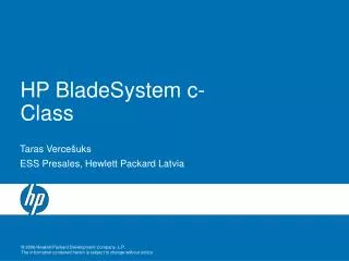 HP BladeSystem c - C lass