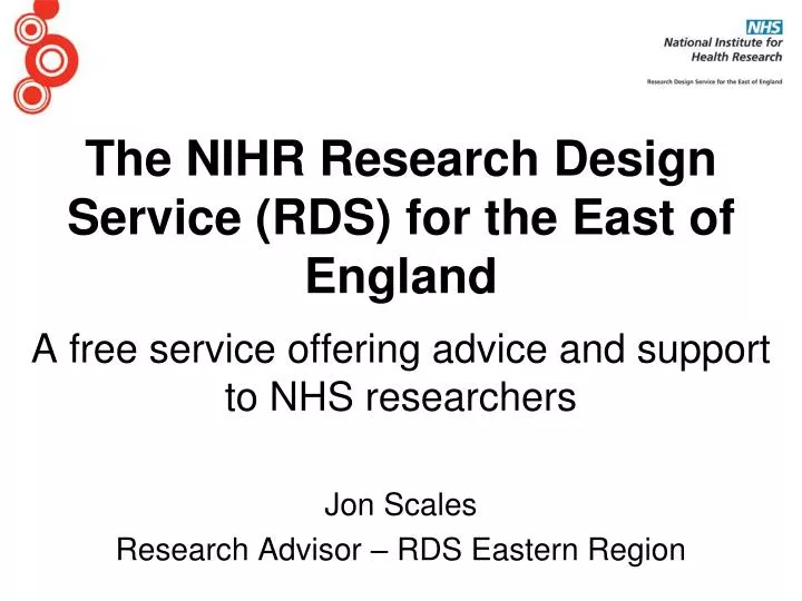 the nihr research design service rds for the east of england