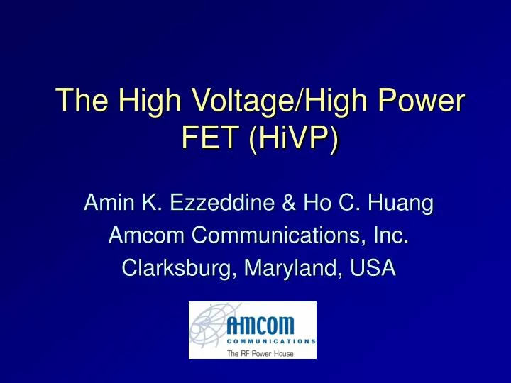 the high voltage high power fet hivp