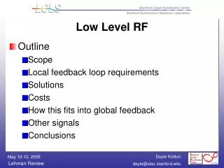 Low Level RF