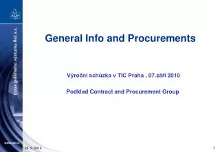 General Info and Procurements