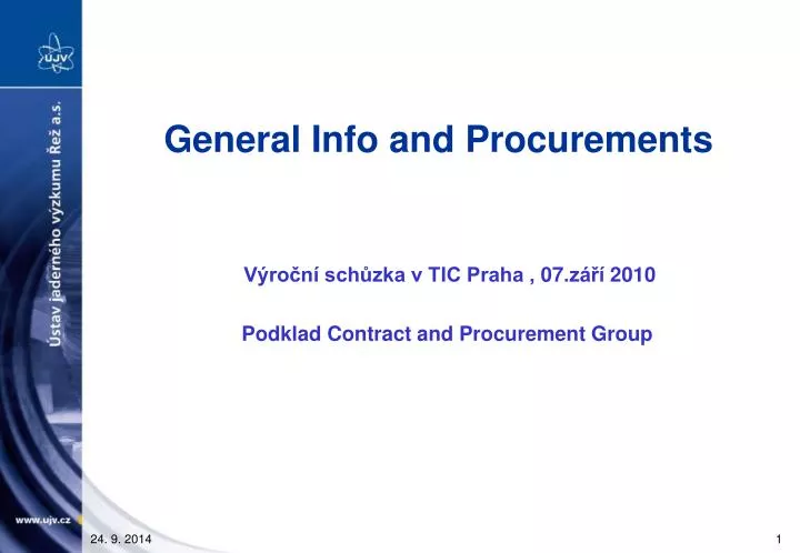 general info and procurements