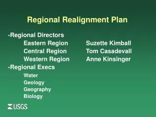 Regional Realignment Plan