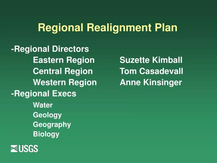 regional realignment plan