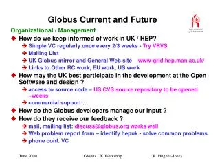 Globus Current and Future