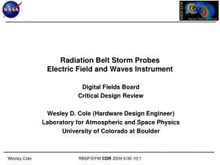 Radiation Belt Storm Probes Electric Field and Waves Instrument